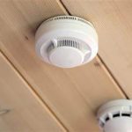 A CO detector installed in home's ceiling